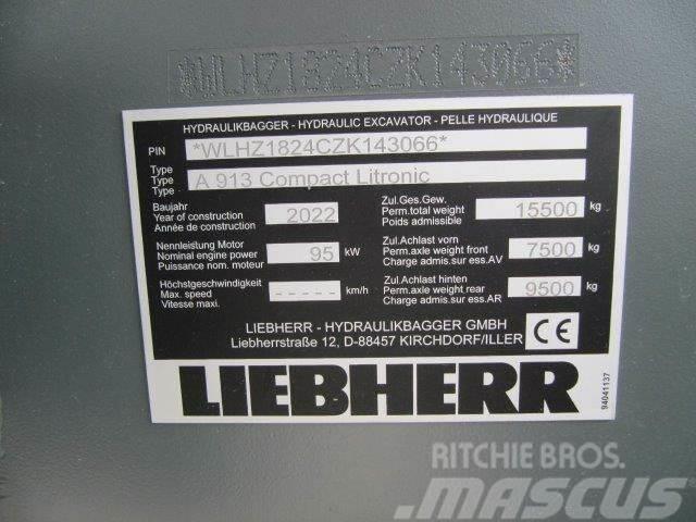 Liebherr A 913 Compact G6.0-D Pyöräkaivukoneet