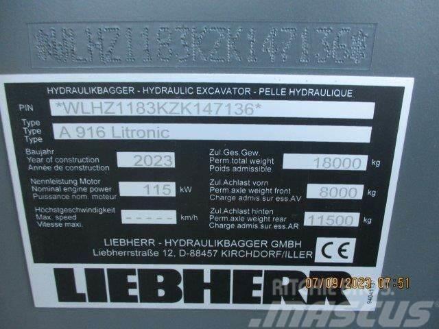 Liebherr A 916 Litronic G6.0-D Pyöräkaivukoneet