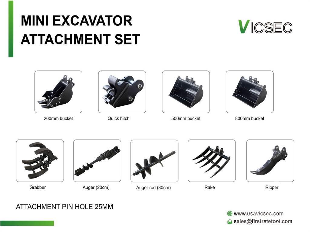  VICSEC Quantity of (9) Excavator Attac ... Muut
