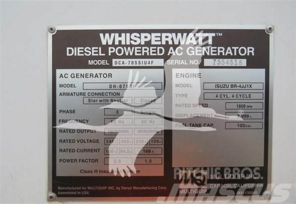 MultiQuip WHISPERWATT DCA70SSIU4F Kaasugeneraattorit