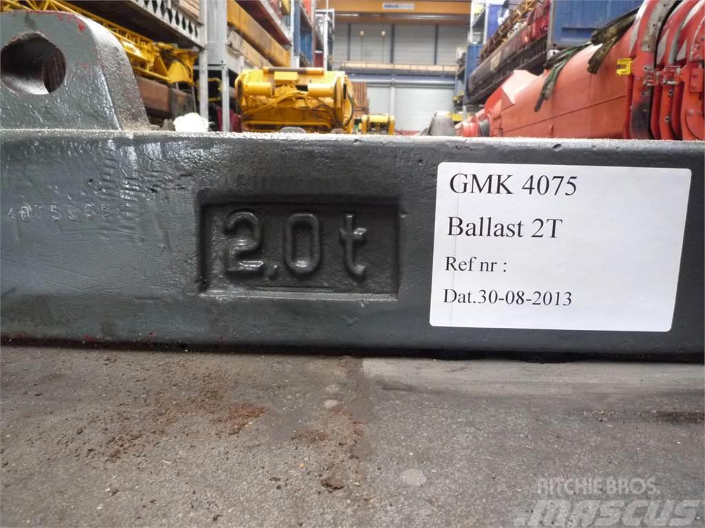 Grove GMK 4075 counterweight 2,0 ton Nosturien osat ja lisävarusteet