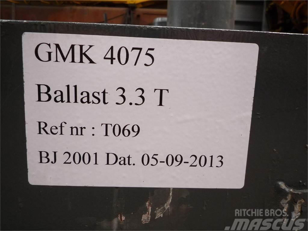 Grove GMK 4075 counterweight 3,3 ton Nosturien osat ja lisävarusteet