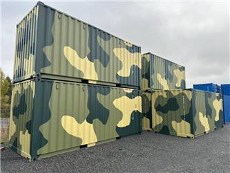  Sjöfartscontainer nya 20fots Camouflage Container