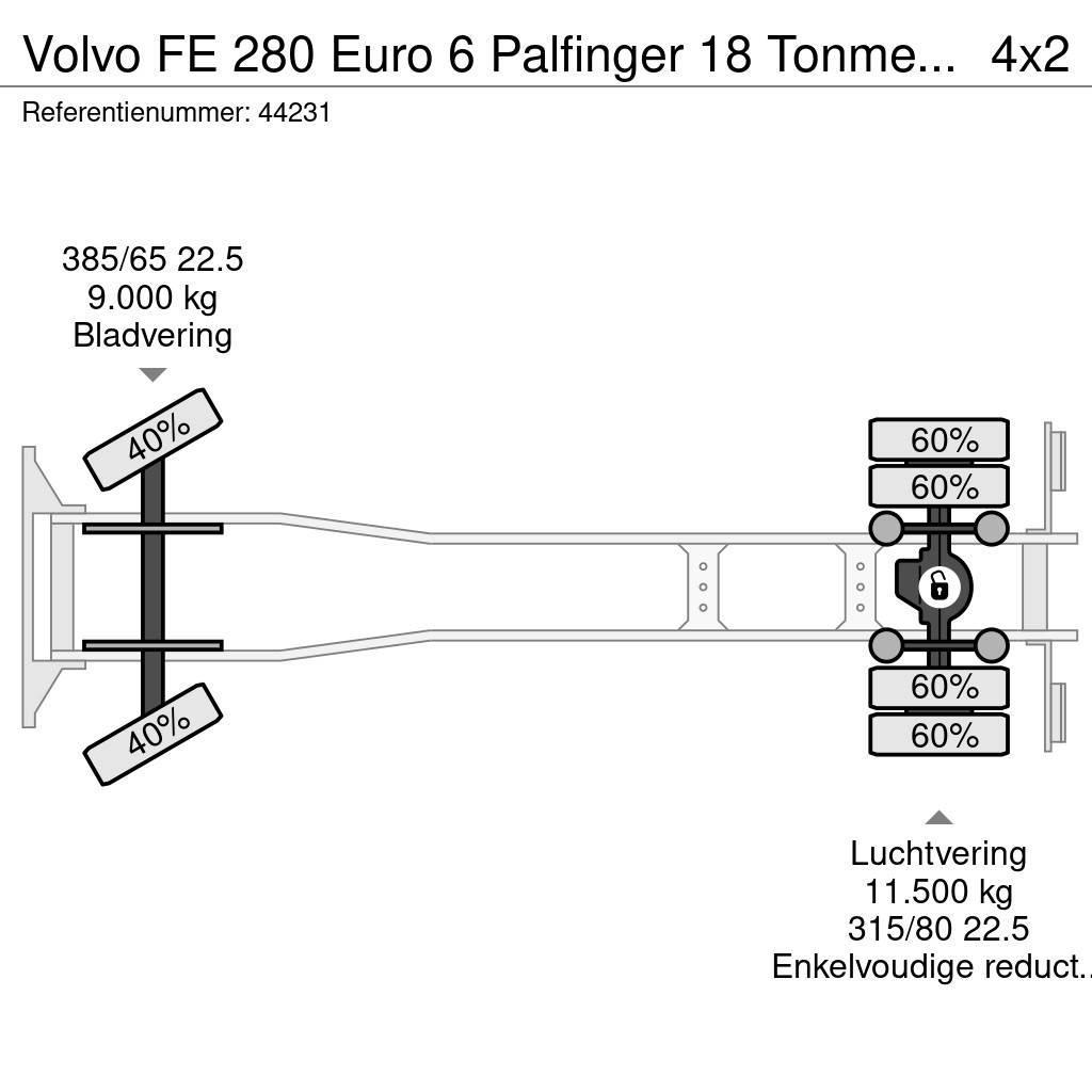 Volvo FE 280 Euro 6 Palfinger 18 Tonmeter laadkraan Just Sora- ja kippiautot
