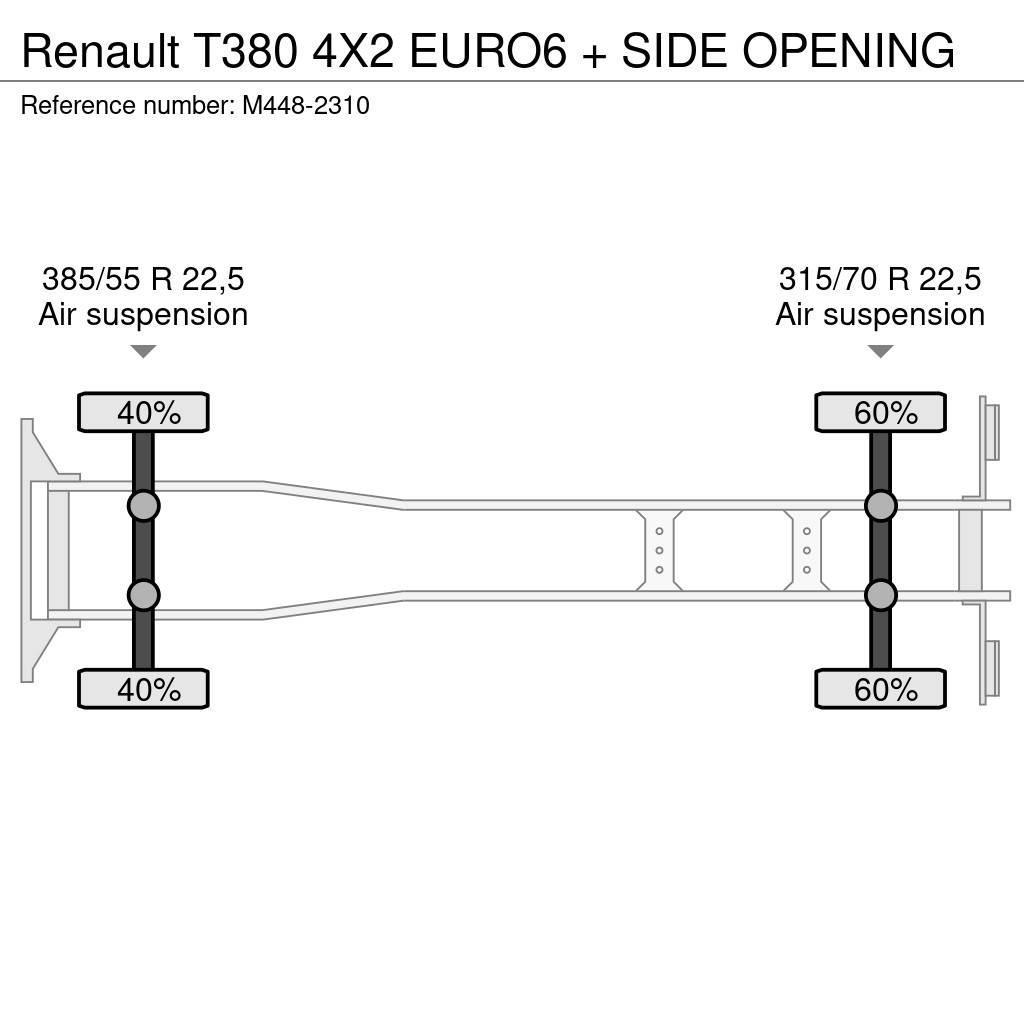 Renault T380 4X2 EURO6 + SIDE OPENING Umpikorikuorma-autot