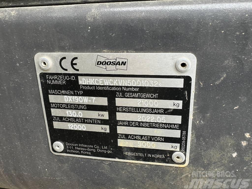 Doosan DX 190 W-7 Pyöräkaivukoneet