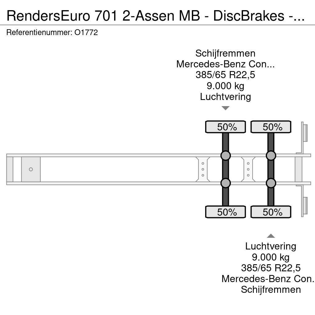 Renders Euro 701 2-Assen MB - DiscBrakes - 20FT - 3370KG ( Konttipuoliperävaunut