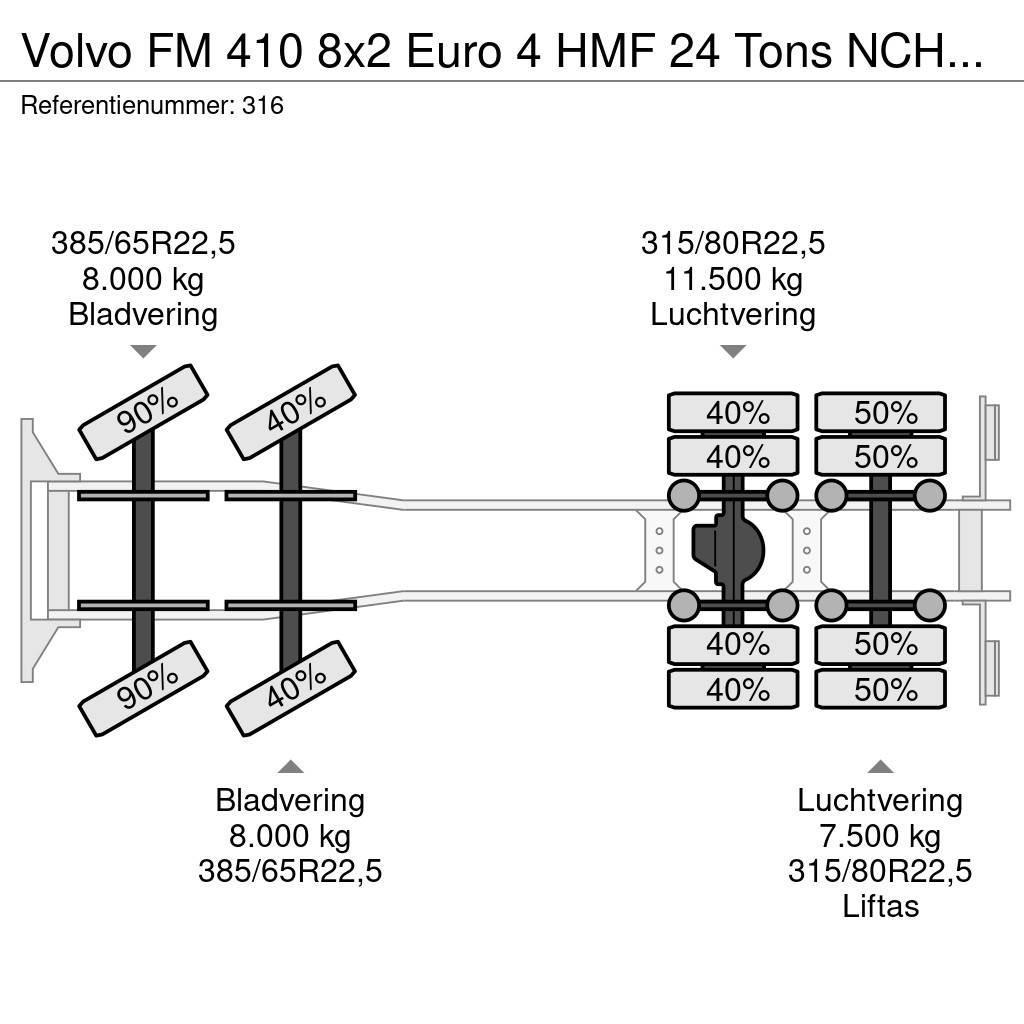 Volvo FM 410 8x2 Euro 4 HMF 24 Tons NCH Cable System! Koukkulava kuorma-autot