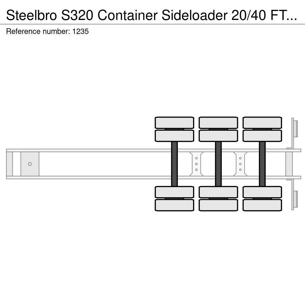 Steelbro S320 Container Sideloader 20/40 FT Remote 3 Axle 1 Konttipuoliperävaunut
