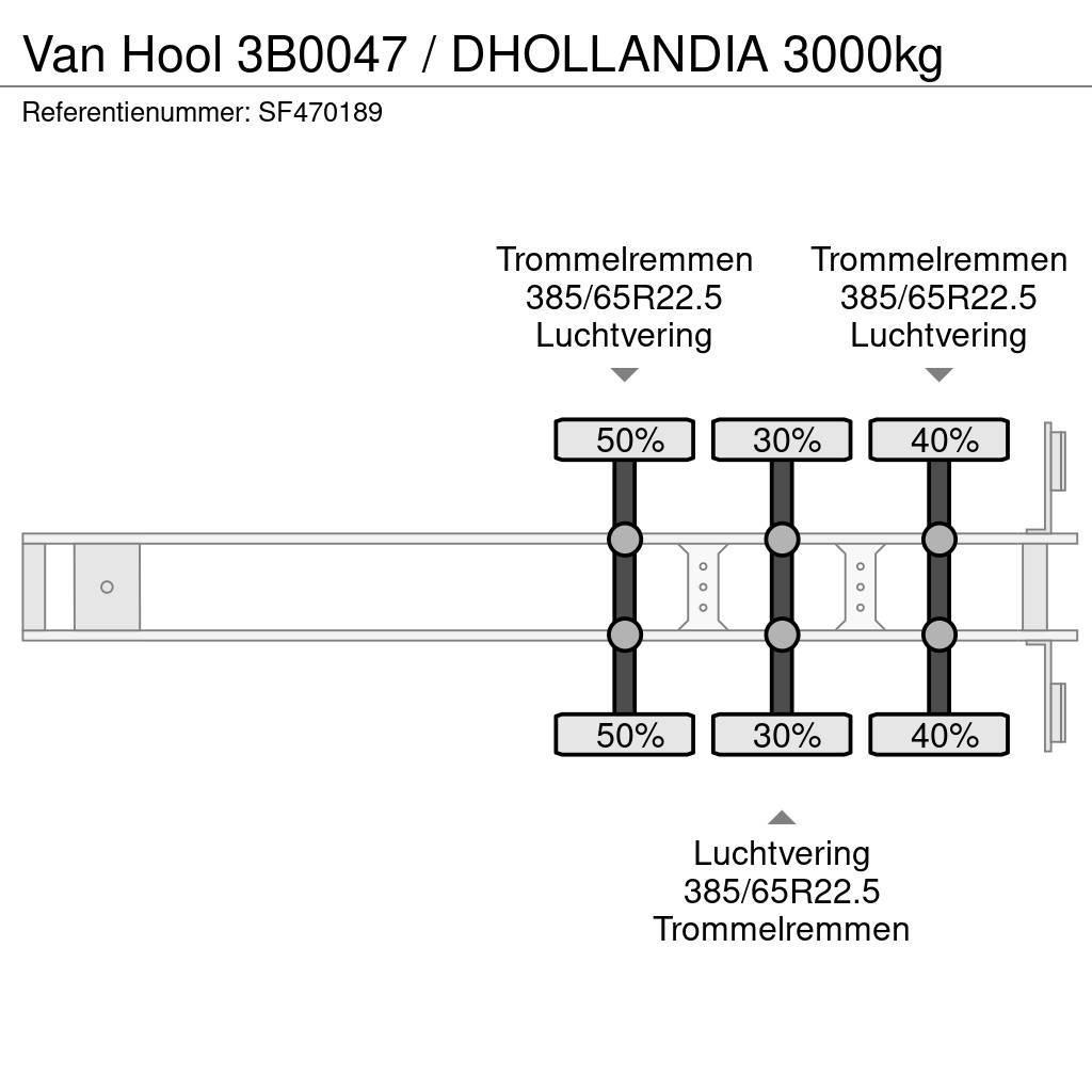 Van Hool 3B0047 / DHOLLANDIA 3000kg Umpikori puoliperävaunut