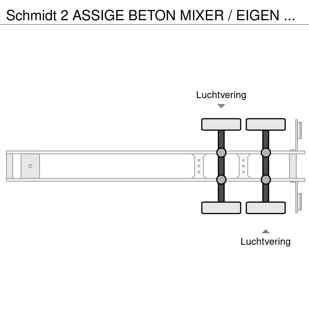 Schmidt 2 ASSIGE BETON MIXER / EIGEN MOTOR / 6 CYL DEUTZ / Muut puoliperävaunut