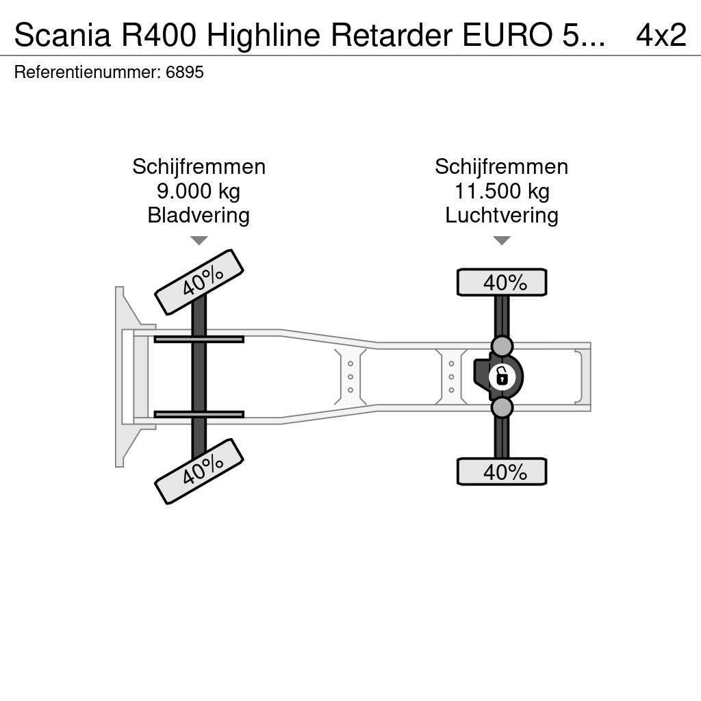 Scania R400 Highline Retarder EURO 5 NL Truck Vetopöytäautot