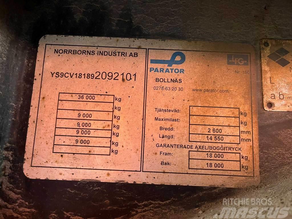 Parator CV 18-18 VECTOR 1850 / BOX L=12332 mm Kylmä-/Lämpökoriperävaunut