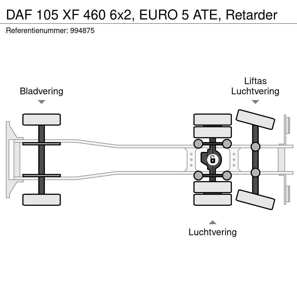 DAF 105 XF 460 6x2, EURO 5 ATE, Retarder Kuorma-autoalustat