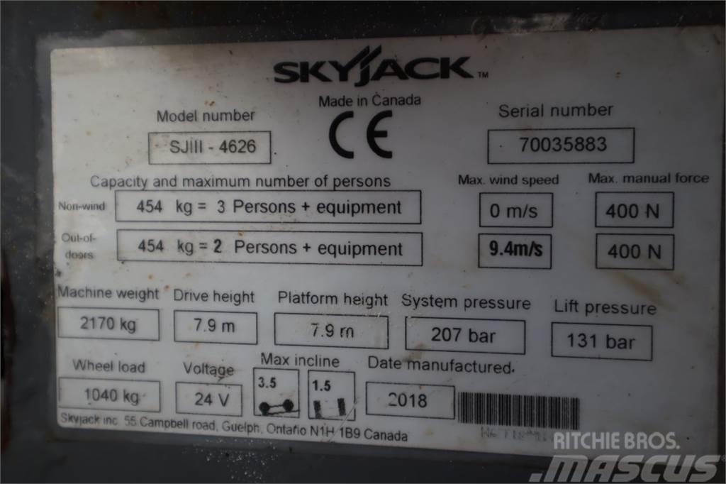 SkyJack SJ4626 ELECTRIC, 10M WORKING HEIGHT, 454KG CAPACIT Saksilavat