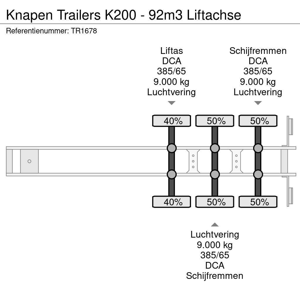 Knapen Trailers K200 - 92m3 Liftachse Walking floor-puoliperävaunut
