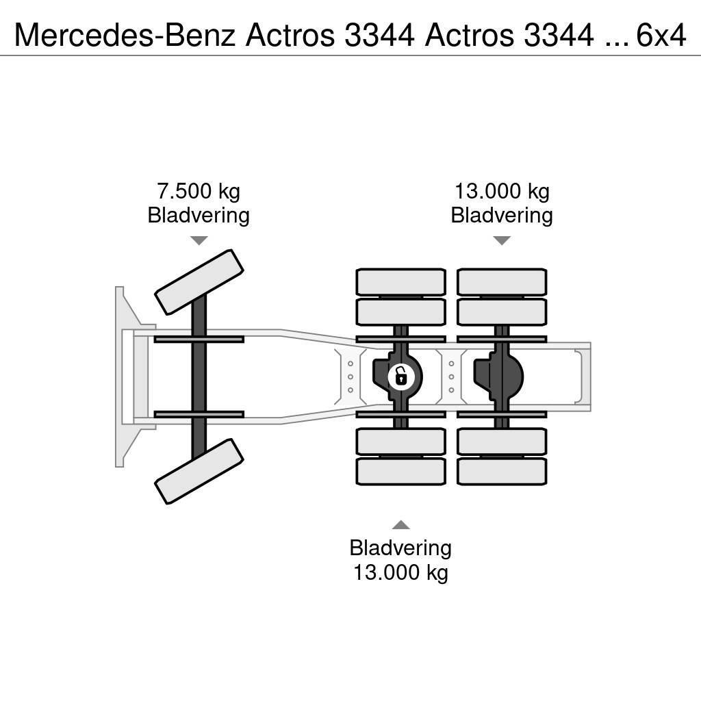 Mercedes-Benz Actros 3344 Actros 3344 Kipphydraulik 6x4 33Ton Vetopöytäautot