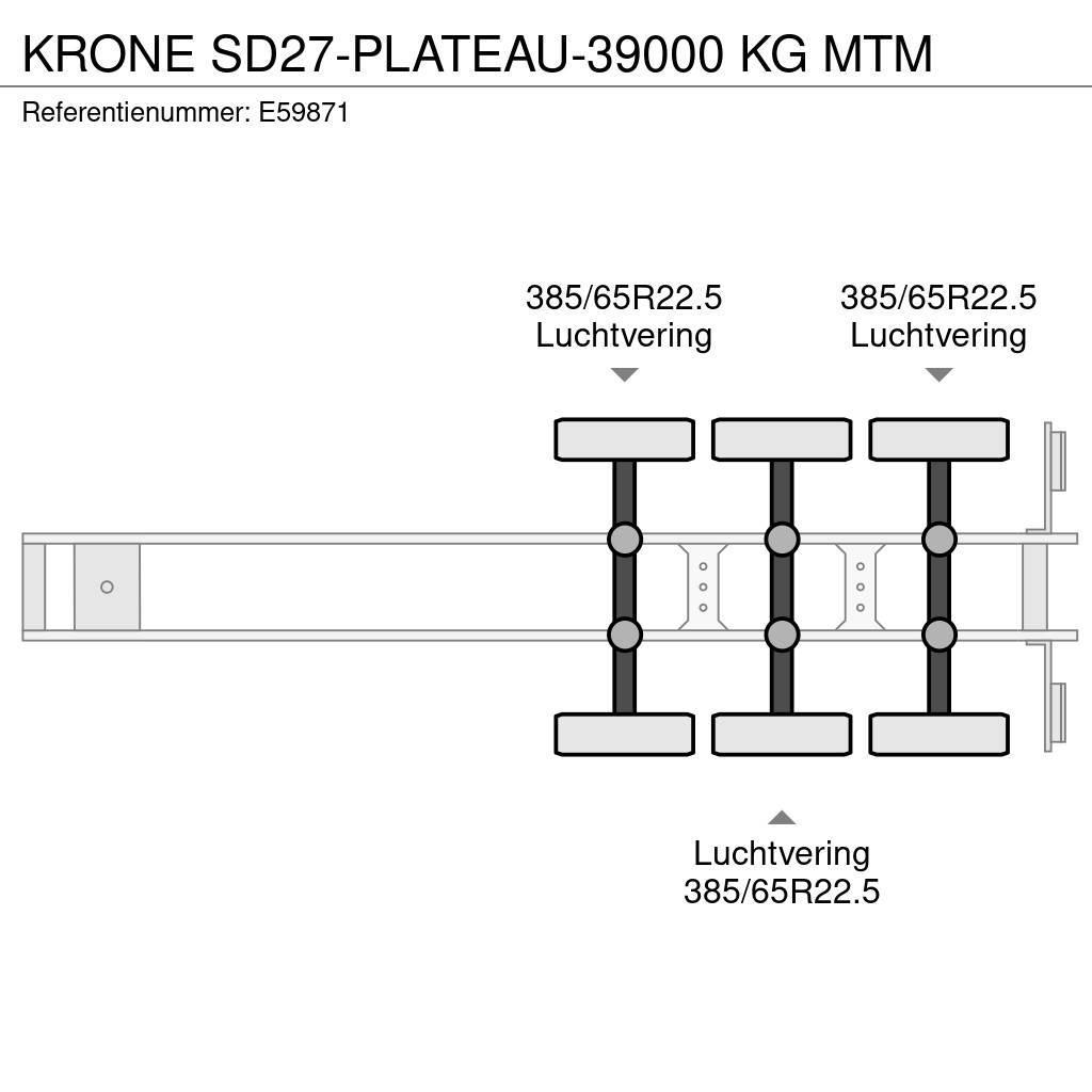 Krone SD27-PLATEAU-39000 KG MTM Lavapuoliperävaunut