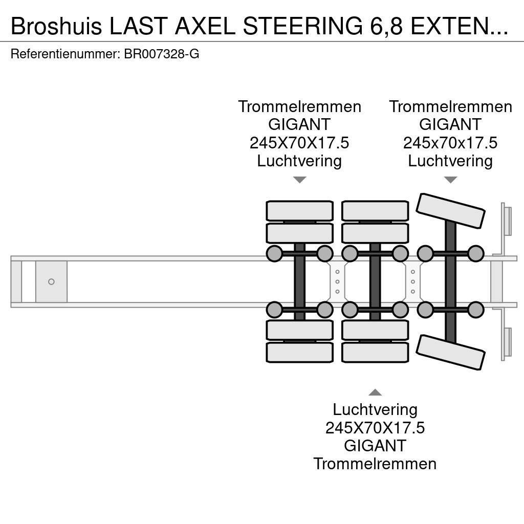 Broshuis LAST AXEL STEERING 6,8 EXTENDABLE Puoliperävaunulavetit
