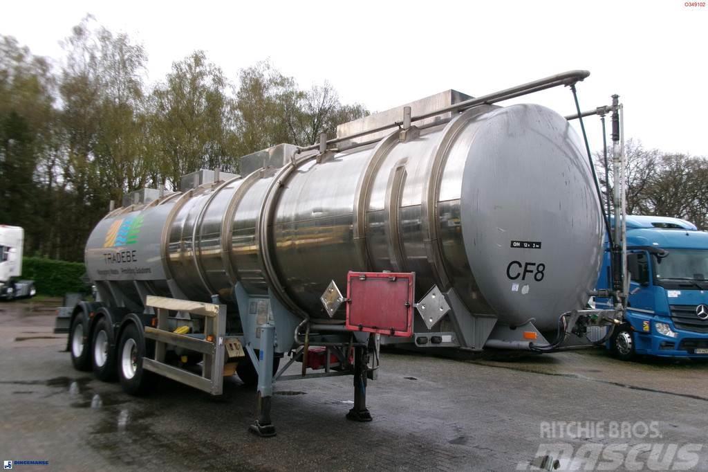  Clayton Chemical tank inox 30 m3 / 1 comp Säiliöpuoliperävaunut