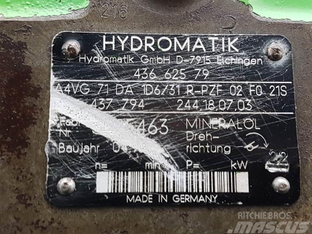 Hydromatik A4VG71DA1D6/31R - Drive pump/Fahrpumpe/Rijpomp Hydrauliikka
