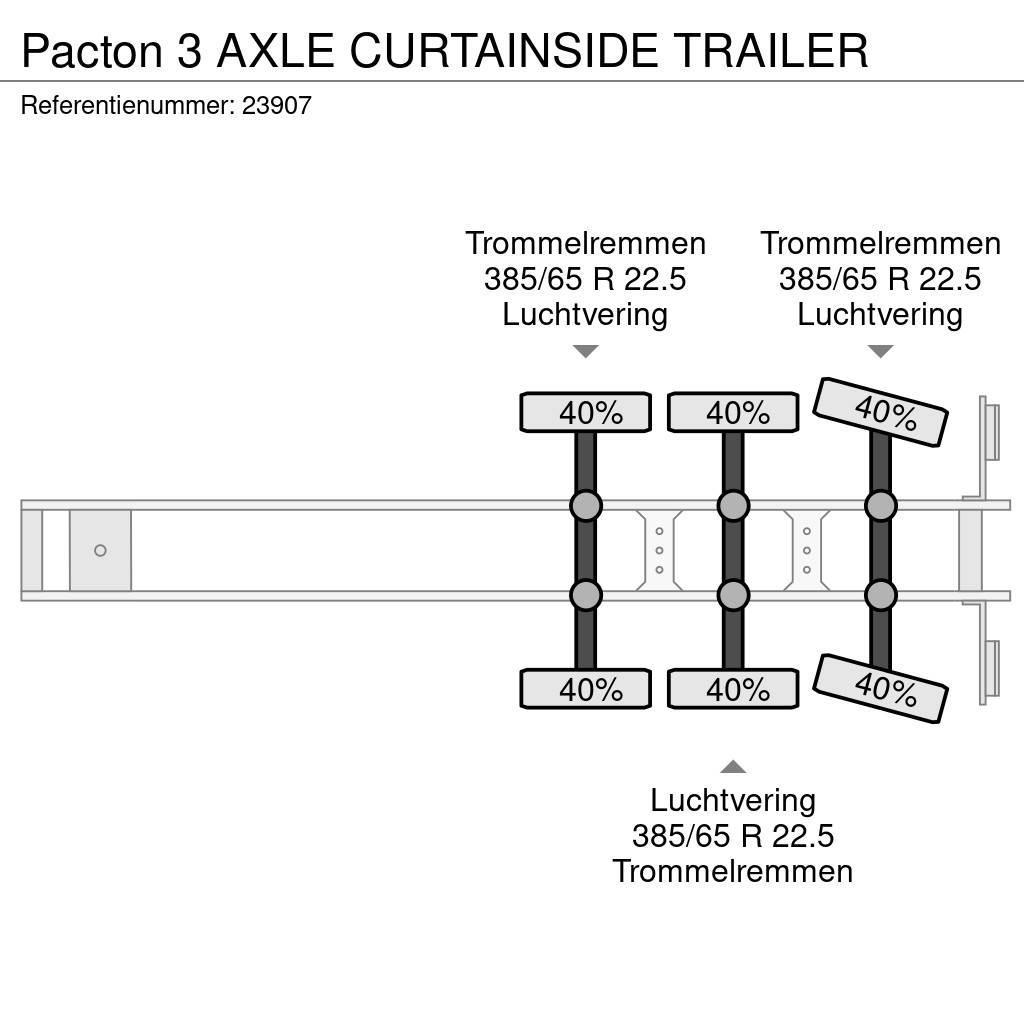 Pacton 3 AXLE CURTAINSIDE TRAILER Pressukapellipuoliperävaunut
