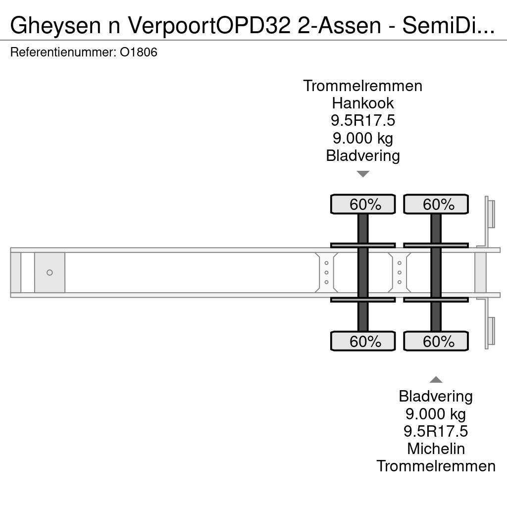  Gheysen n Verpoort OPD32 2-Assen - SemiDieplader - Puoliperävaunulavetit
