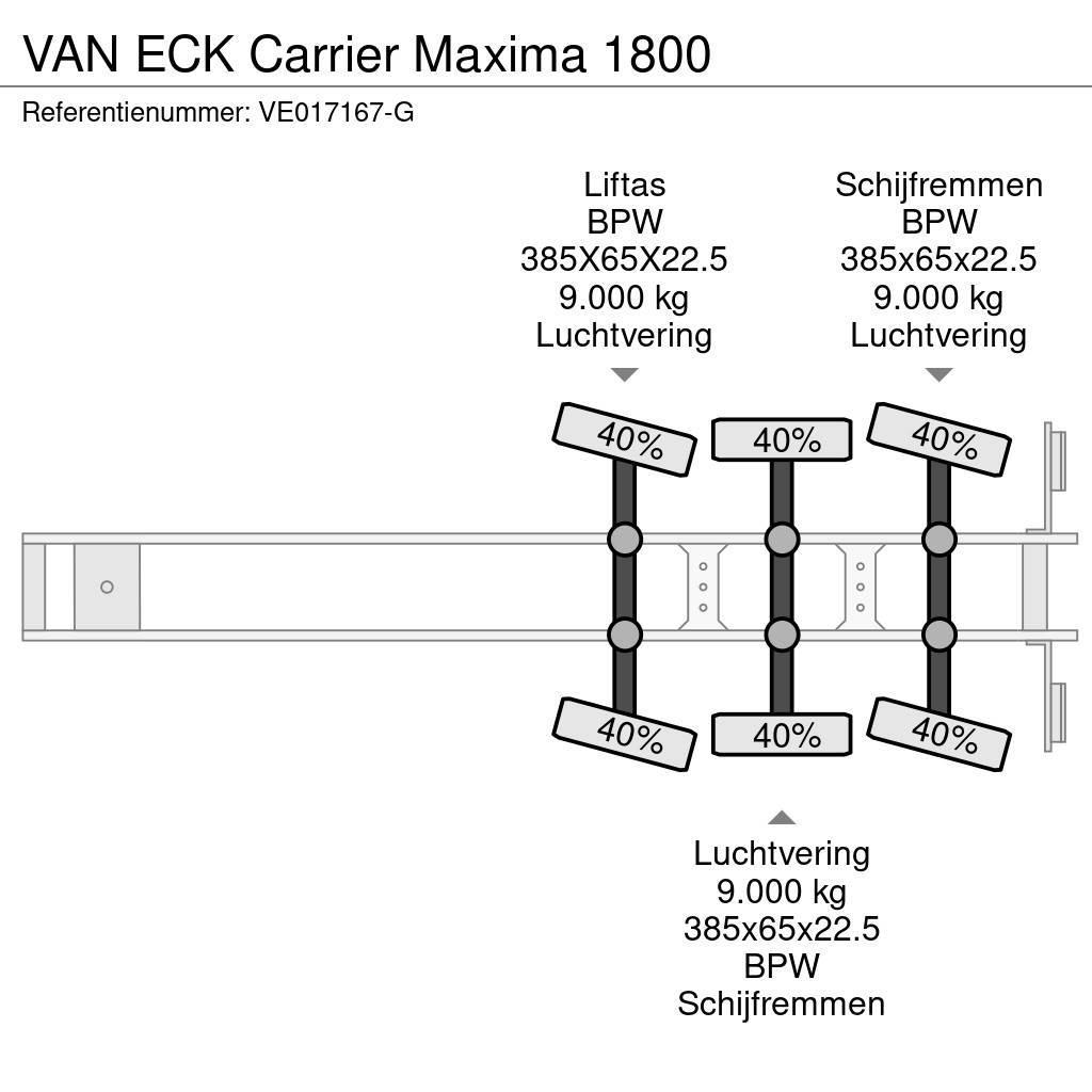 Van Eck Carrier Maxima 1800 Kylmä-/Lämpökoripuoliperävaunut