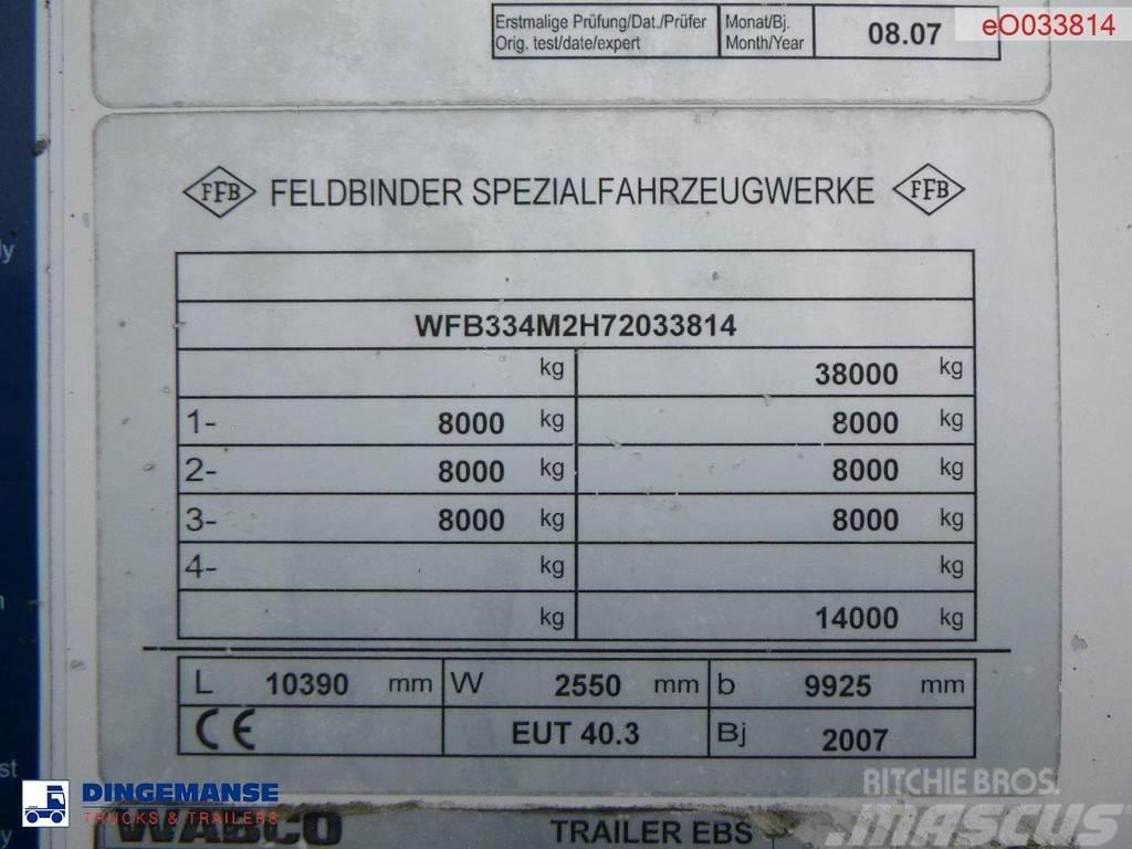 Feldbinder Powder tank alu 40 m3 / 1 comp Säiliöpuoliperävaunut