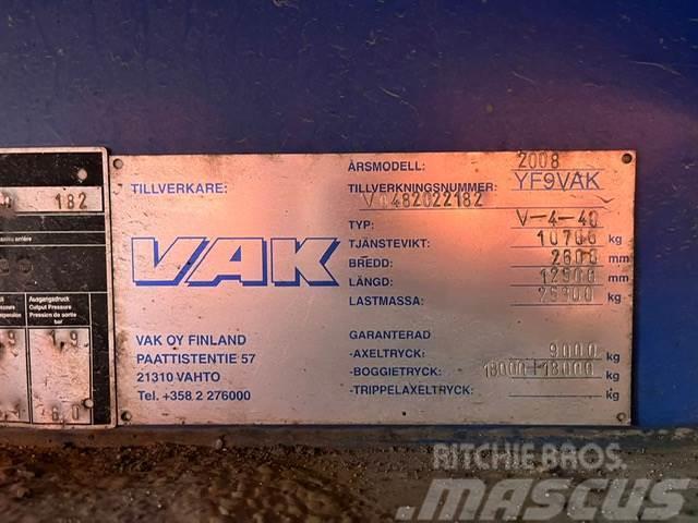 VAK V-4-40 VECTOR 1850 / BOX L=12385 mm Kylmä-/Lämpökoriperävaunut