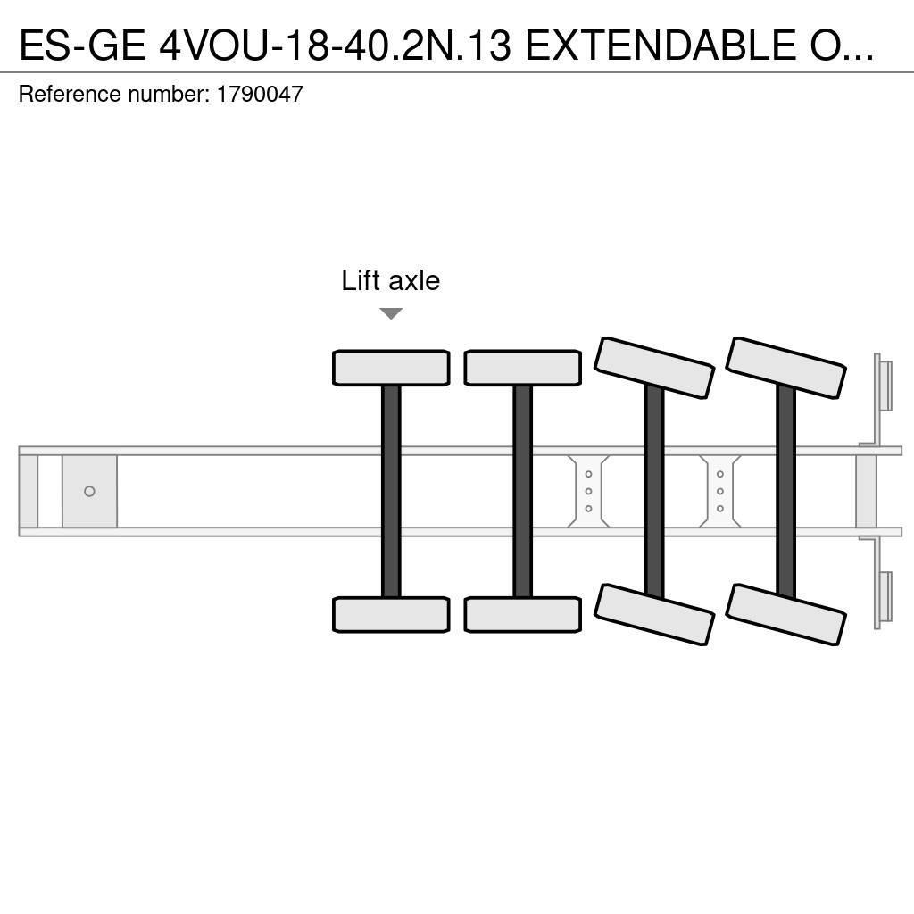 Es-ge 4VOU-18-40.2N.13 EXTENDABLE OPLEGGER/TRAILER/AUFLI Lavapuoliperävaunut