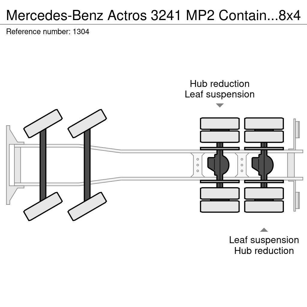 Mercedes-Benz Actros 3241 MP2 Container Hook 8x4 V6 EPS 3 Pedals Koukkulava kuorma-autot