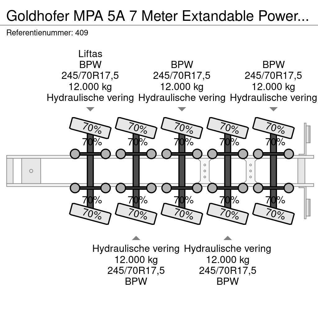 Goldhofer MPA 5A 7 Meter Extandable Powersteering Liftaxle 1 Puoliperävaunulavetit