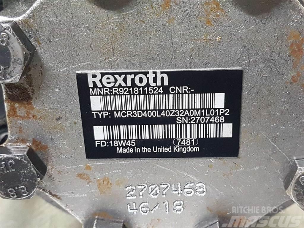 Rexroth MCR3D400L40Z32-R921811524-Wheel motor/Radmotor Hydrauliikka