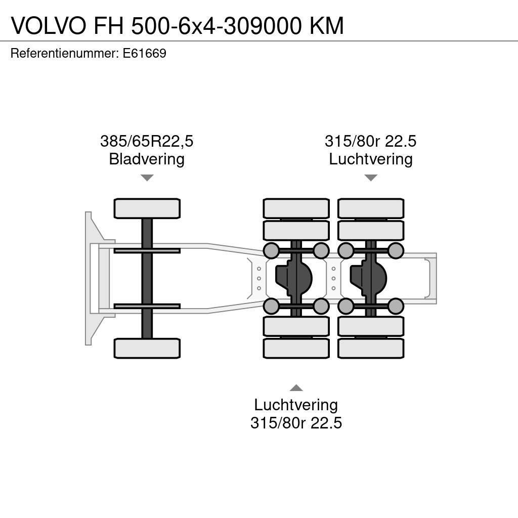 Volvo FH 500-6x4-309000 KM Vetopöytäautot