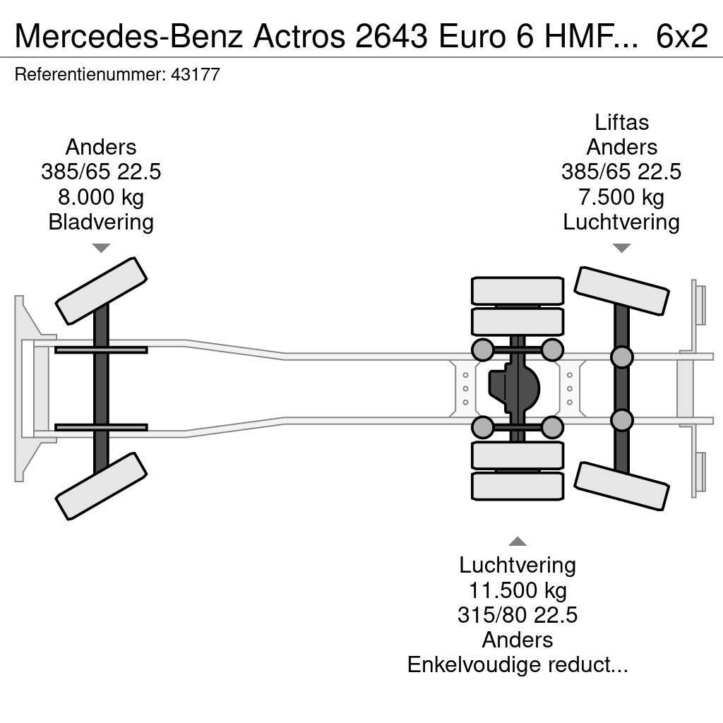 Mercedes-Benz Actros 2643 Euro 6 HMF 23 Tonmeter laadkraan Koukkulava kuorma-autot