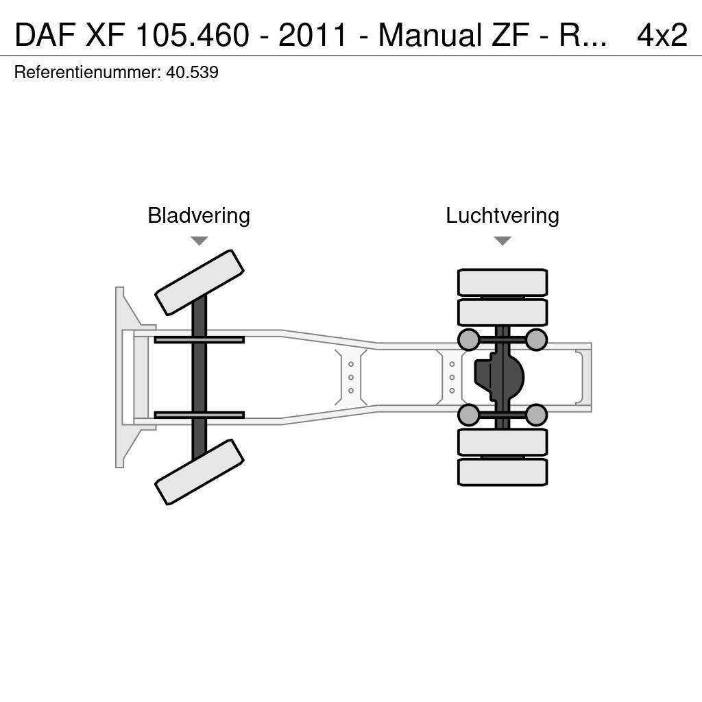 DAF XF 105.460 - 2011 - Manual ZF - Retarder - Origin: Vetopöytäautot