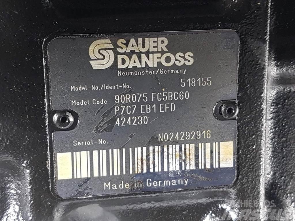 Sauer Danfoss 90R075FC5BC60P7C7-518155-Drive pump/Fahrpumpe/Pomp Hydrauliikka