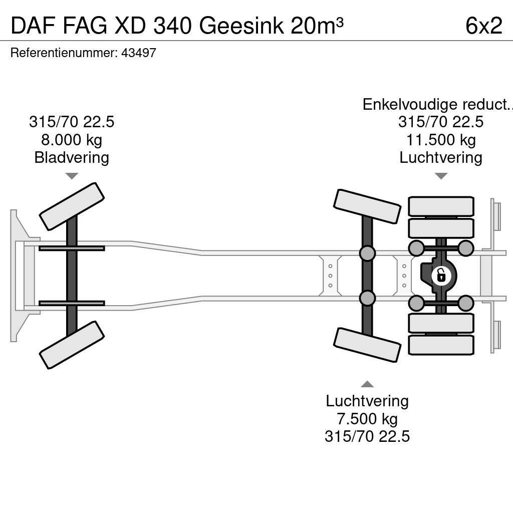 DAF FAG XD 340 Geesink 20m³ Jäteautot