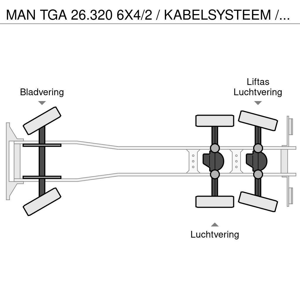 MAN TGA 26.320 6X4/2 / KABELSYSTEEM / CABLE SYSTEEM / Koukkulava kuorma-autot