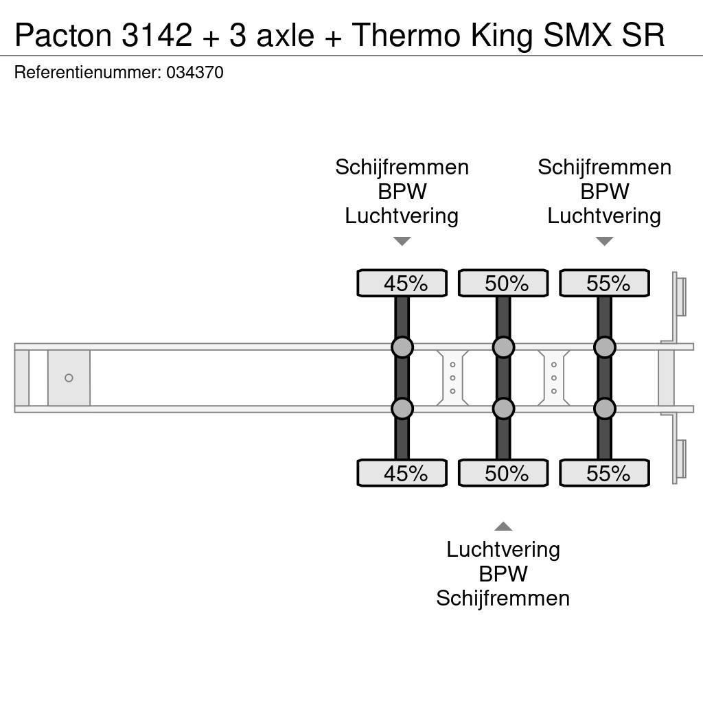 Pacton 3142 + 3 axle + Thermo King SMX SR Kylmä-/Lämpökoripuoliperävaunut