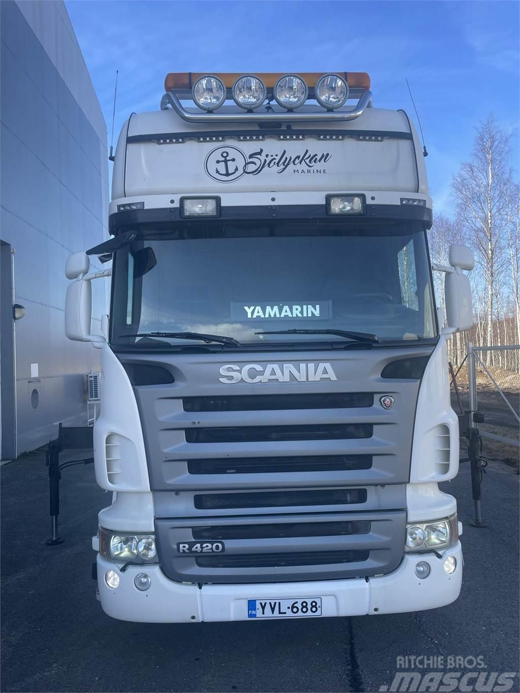 Scania R 420 4x2-3700 Topline + PM 12.5 S nosturi radioll Nosturiautot