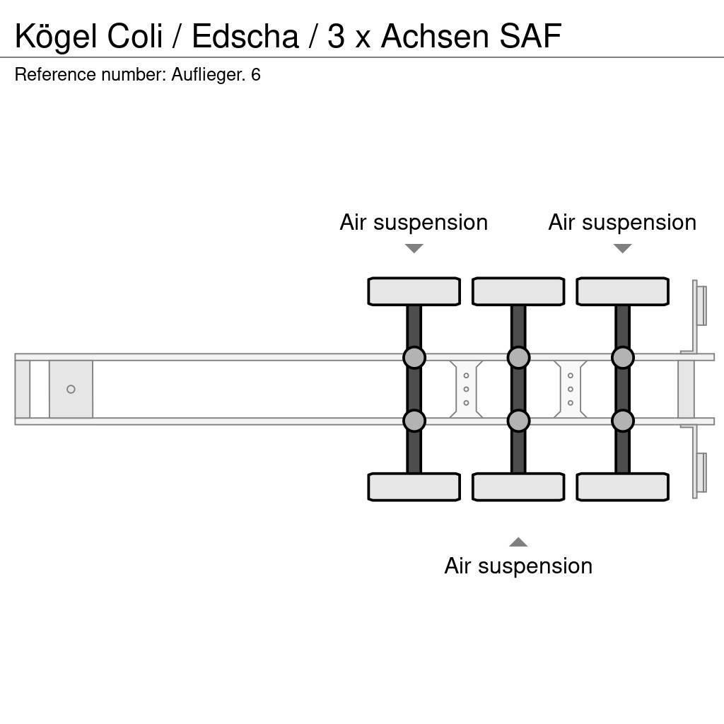 Kögel Coli / Edscha / 3 x Achsen SAF Pressukapellipuoliperävaunut