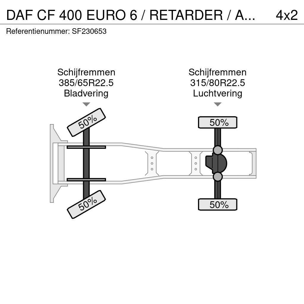 DAF CF 400 EURO 6 / RETARDER / AIRCO Vetopöytäautot