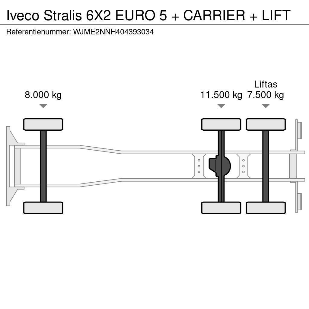 Iveco Stralis 6X2 EURO 5 + CARRIER + LIFT Kylmä-/Lämpökori kuorma-autot
