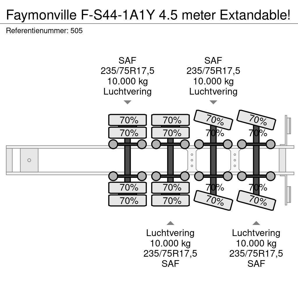 Faymonville F-S44-1A1Y 4.5 meter Extandable! Puoliperävaunulavetit