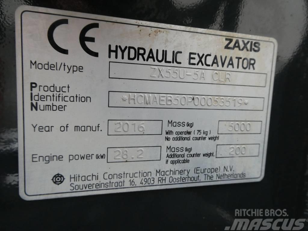 Hitachi ZX 55 U-5 A CLR Minikaivukoneet < 7t