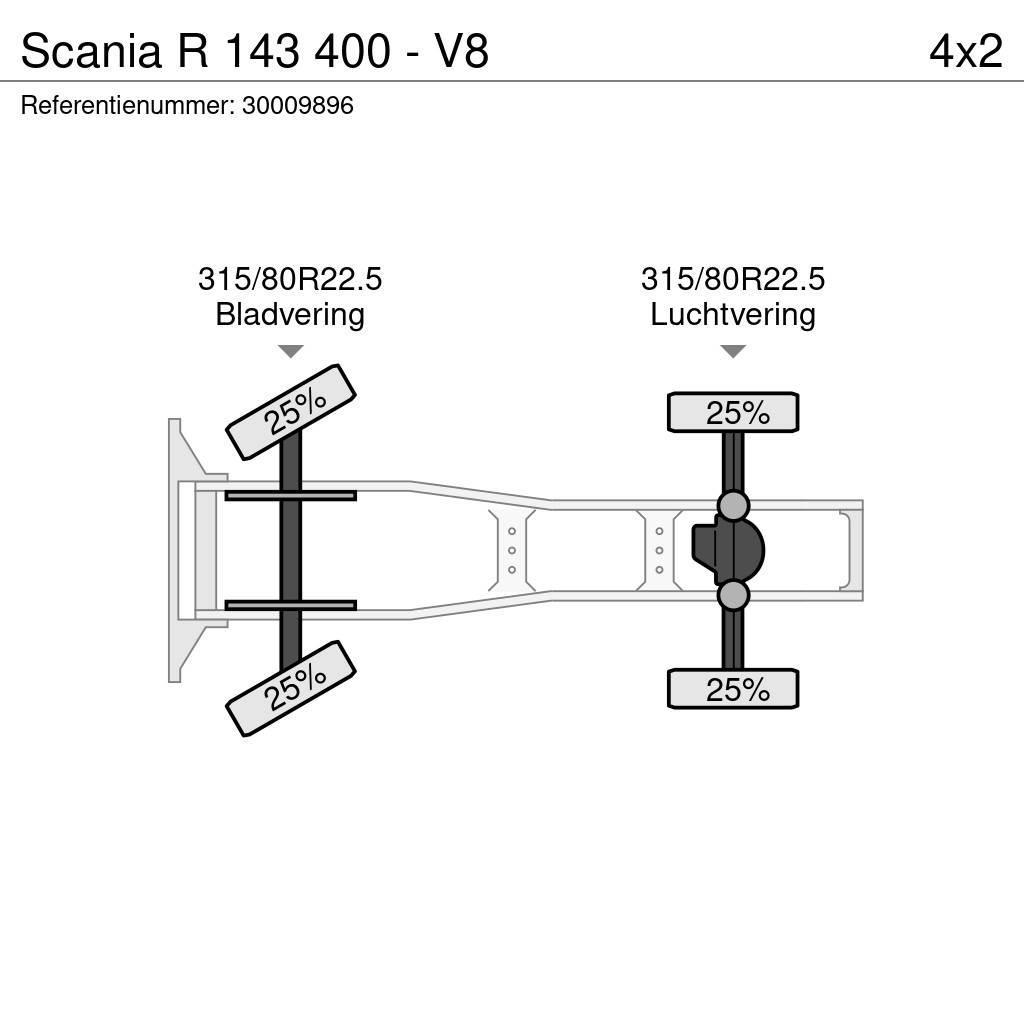 Scania R 143 400 - V8 Vetopöytäautot