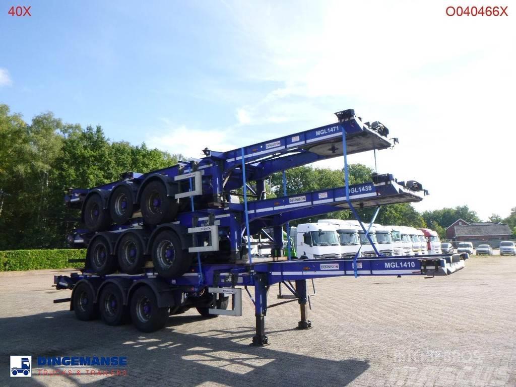 Dennison Stack - 3 x container trailer 20-30-40-45 ft Konttipuoliperävaunut