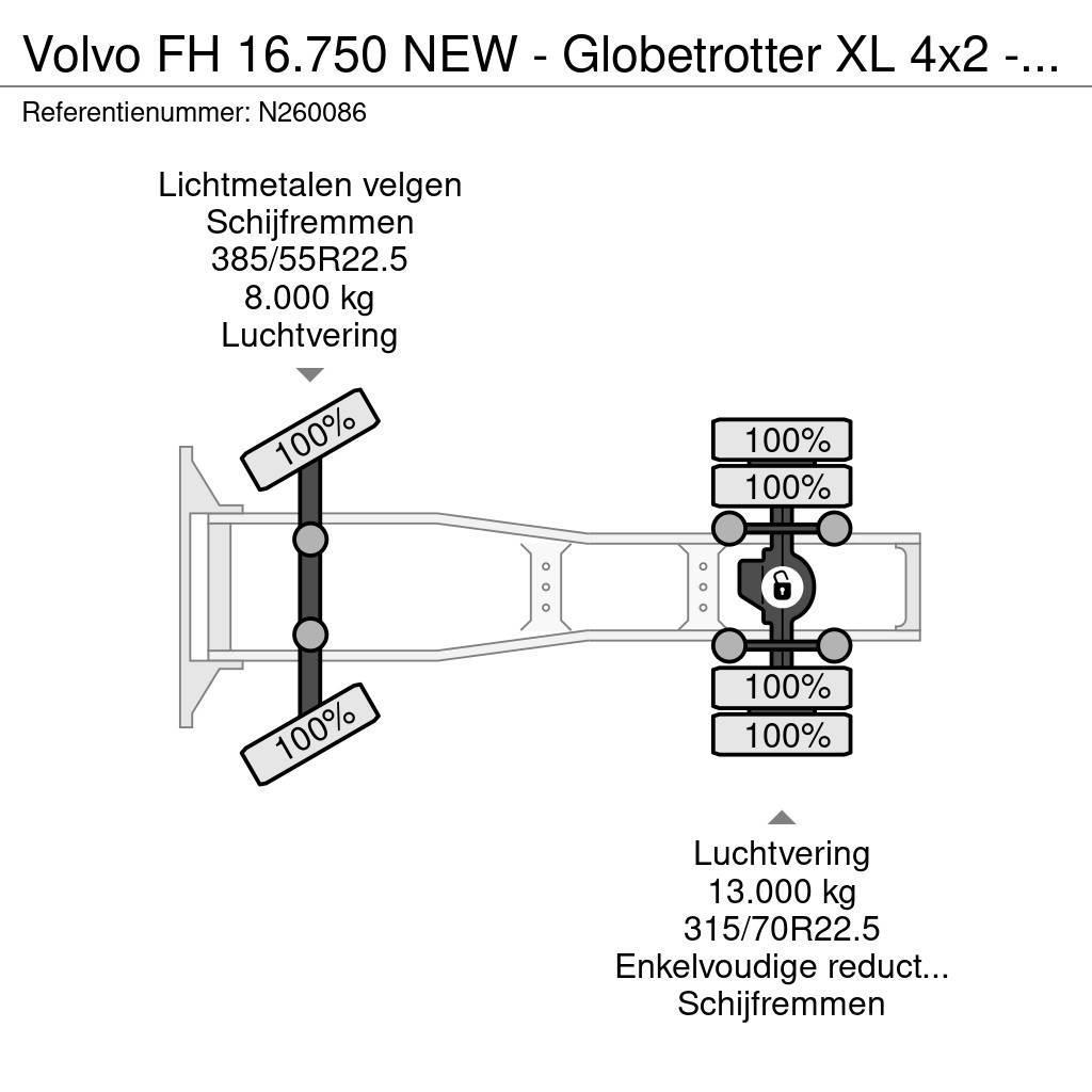 Volvo FH 16.750 NEW - Globetrotter XL 4x2 - Full spec - Vetopöytäautot